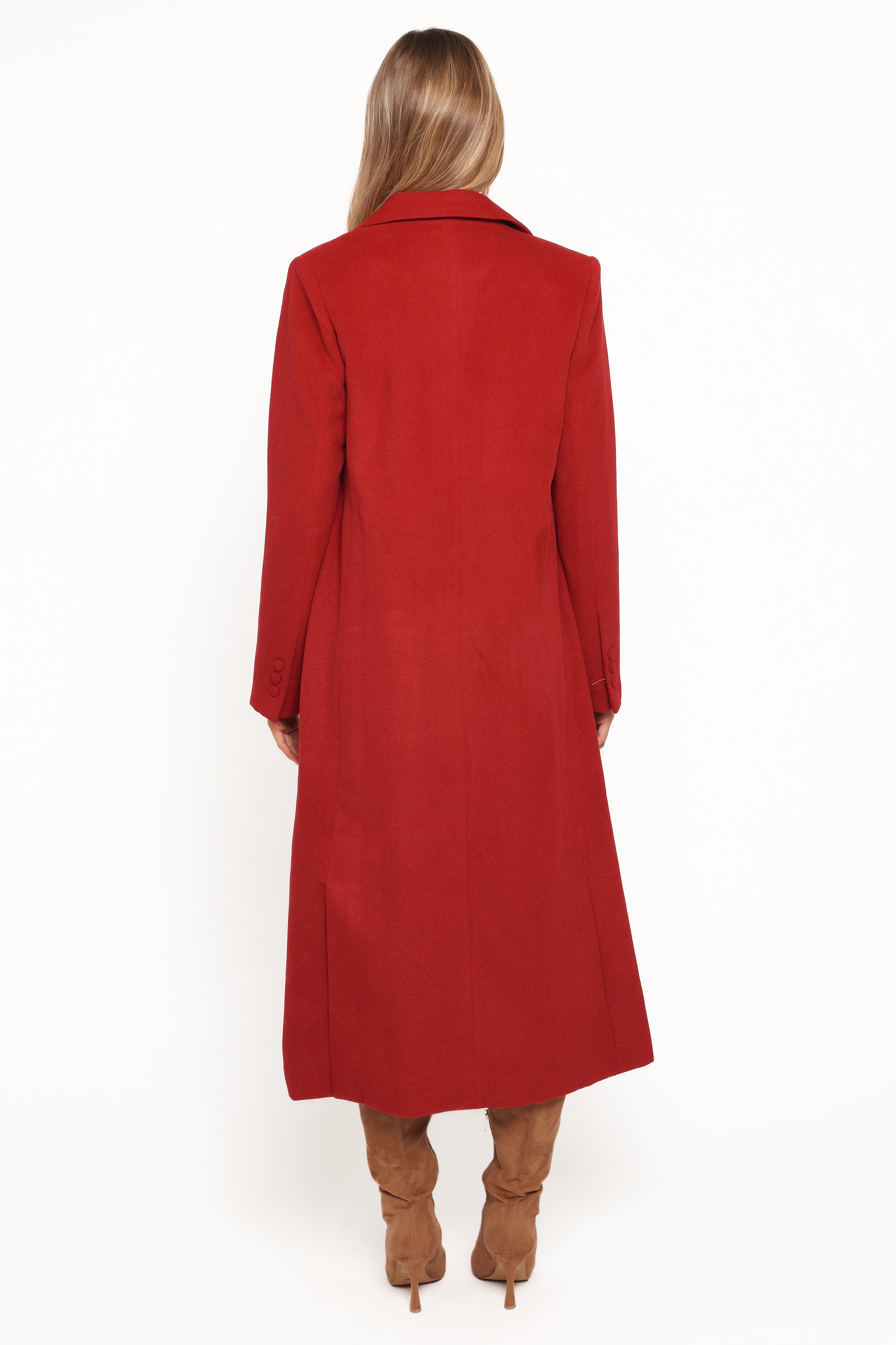 Jett Long Blazer Coat - Red