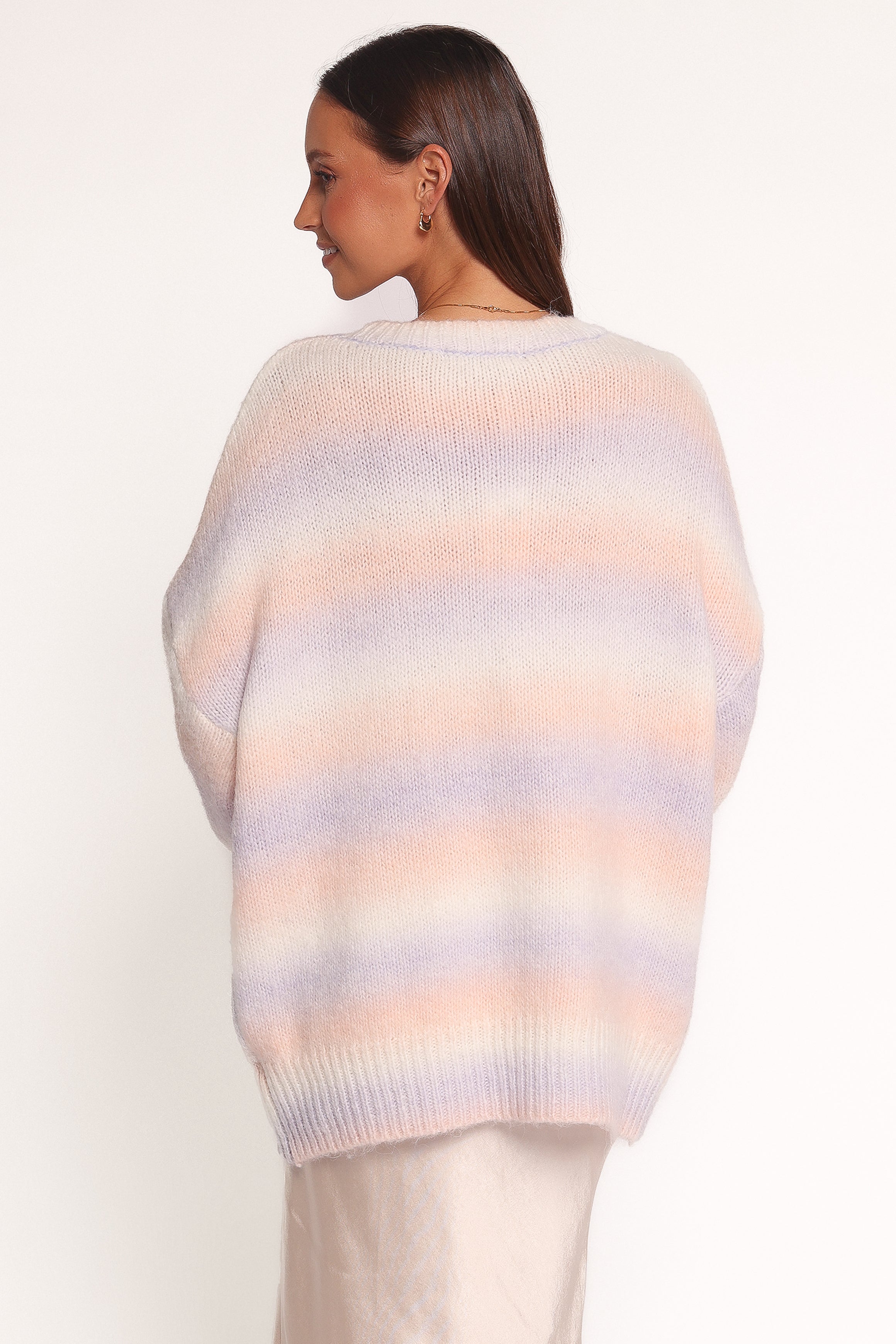 Joy Knit Sweater - Lavender Stripe