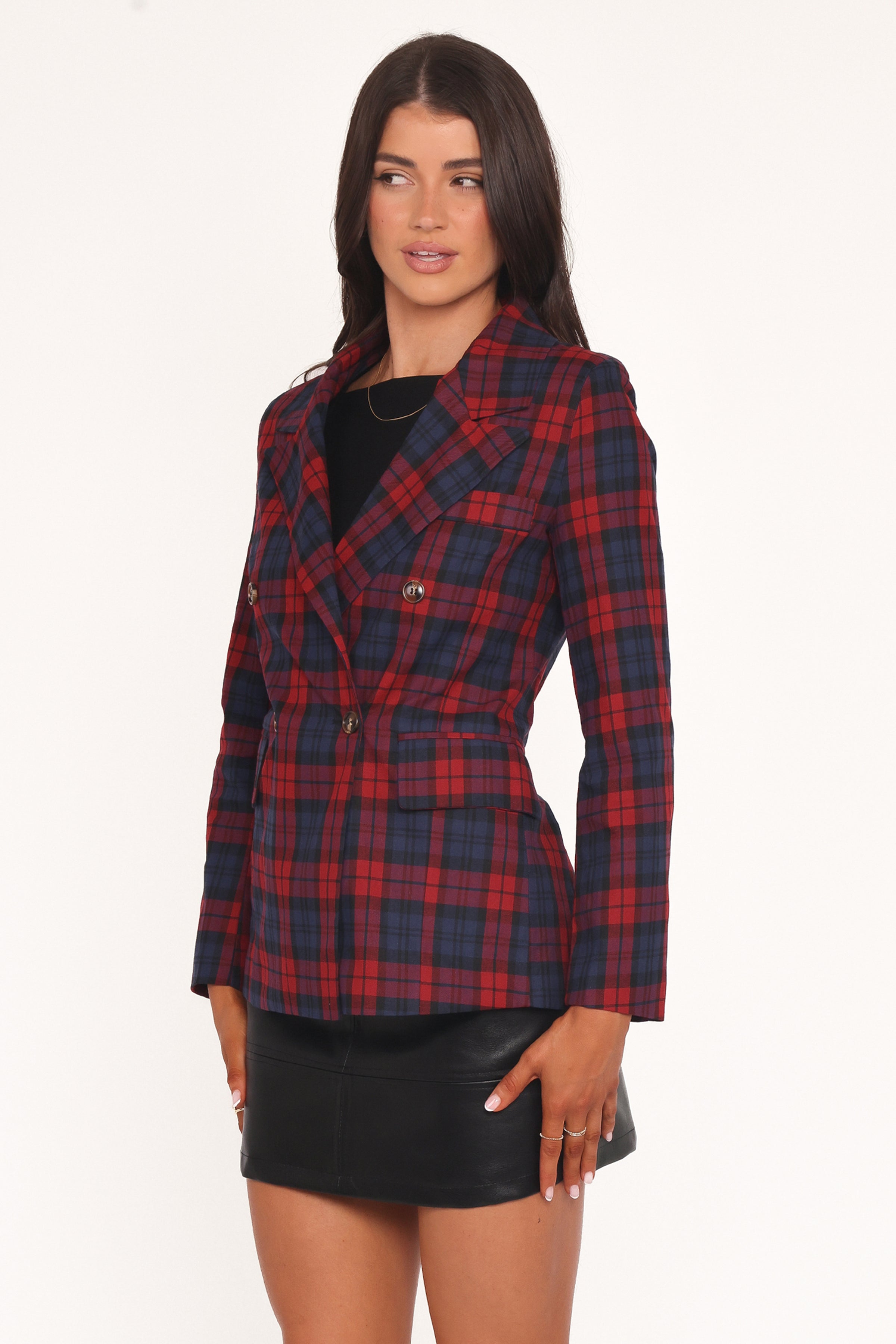 Juliette Blazer - Red Plaid