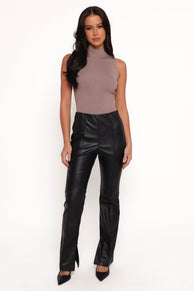 Kathi Faux Leather Pant - Black