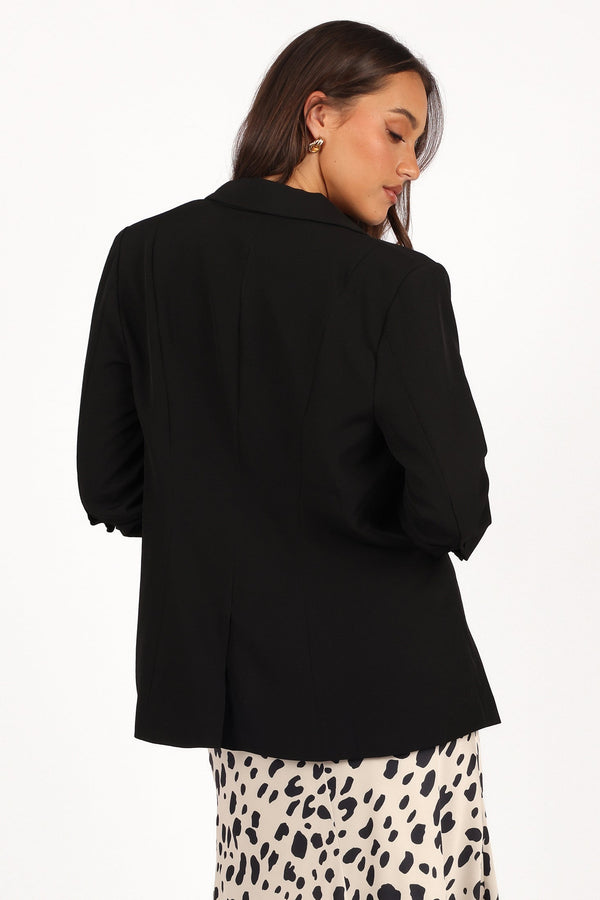 Kelby Slouch Sleeve Blazer - Black