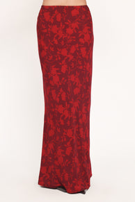 Velman Skirt - Burgundy Floral
