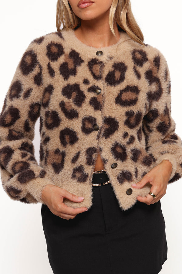 Kendall Leopard Print Button Front Cardigan - Leopard