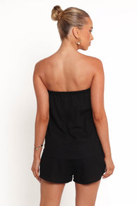 Kristia Strapless Romper - Black