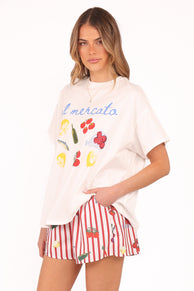 Krystal Short Set - Red Stripe