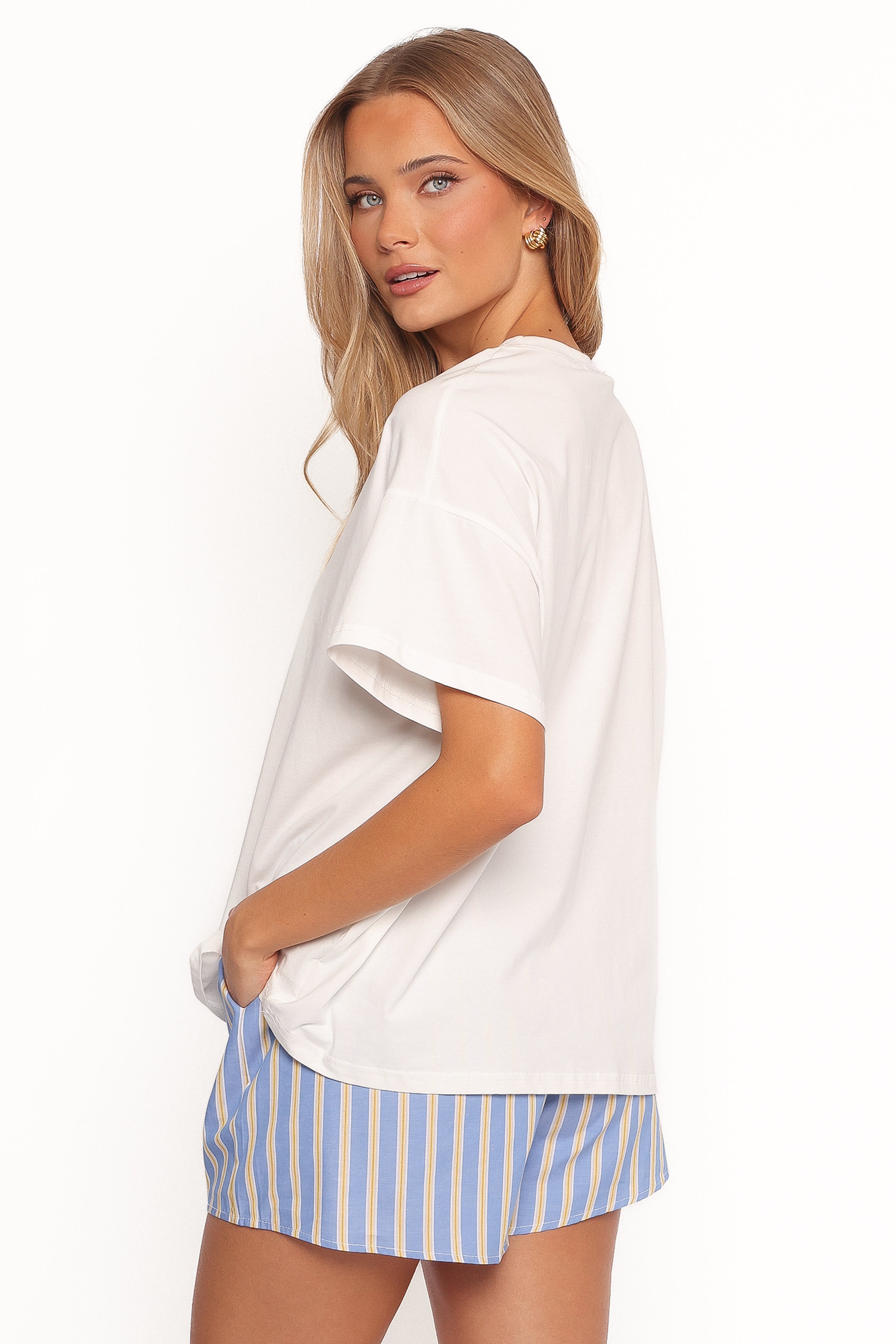 La Dolce Vita Short Set - White Blue