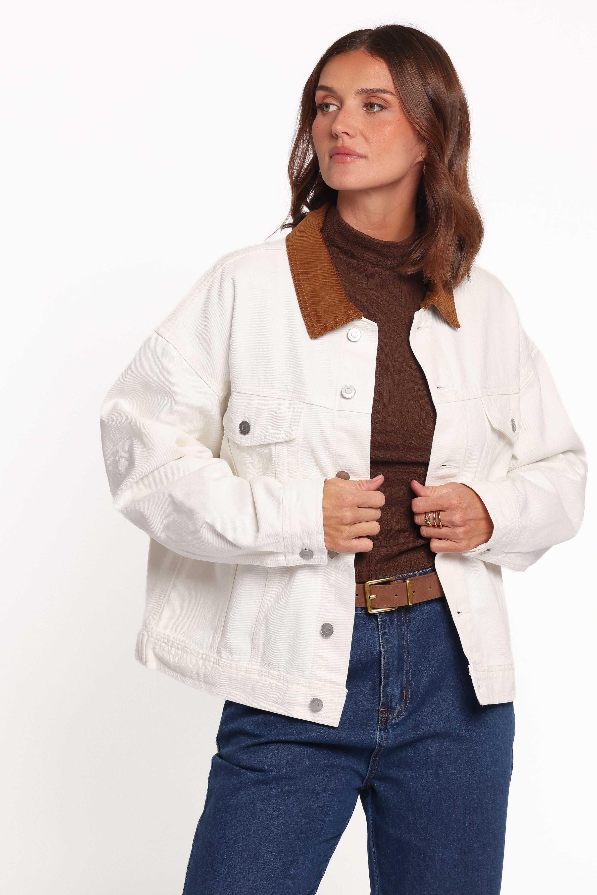 Larosa Denim Jacket - Ivory