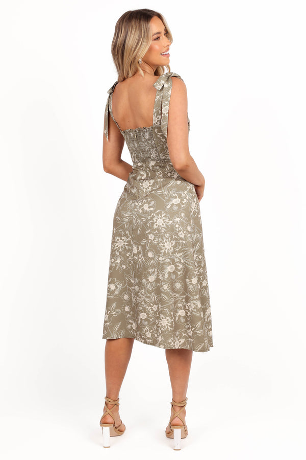 Laurel Dress - Olive Floral