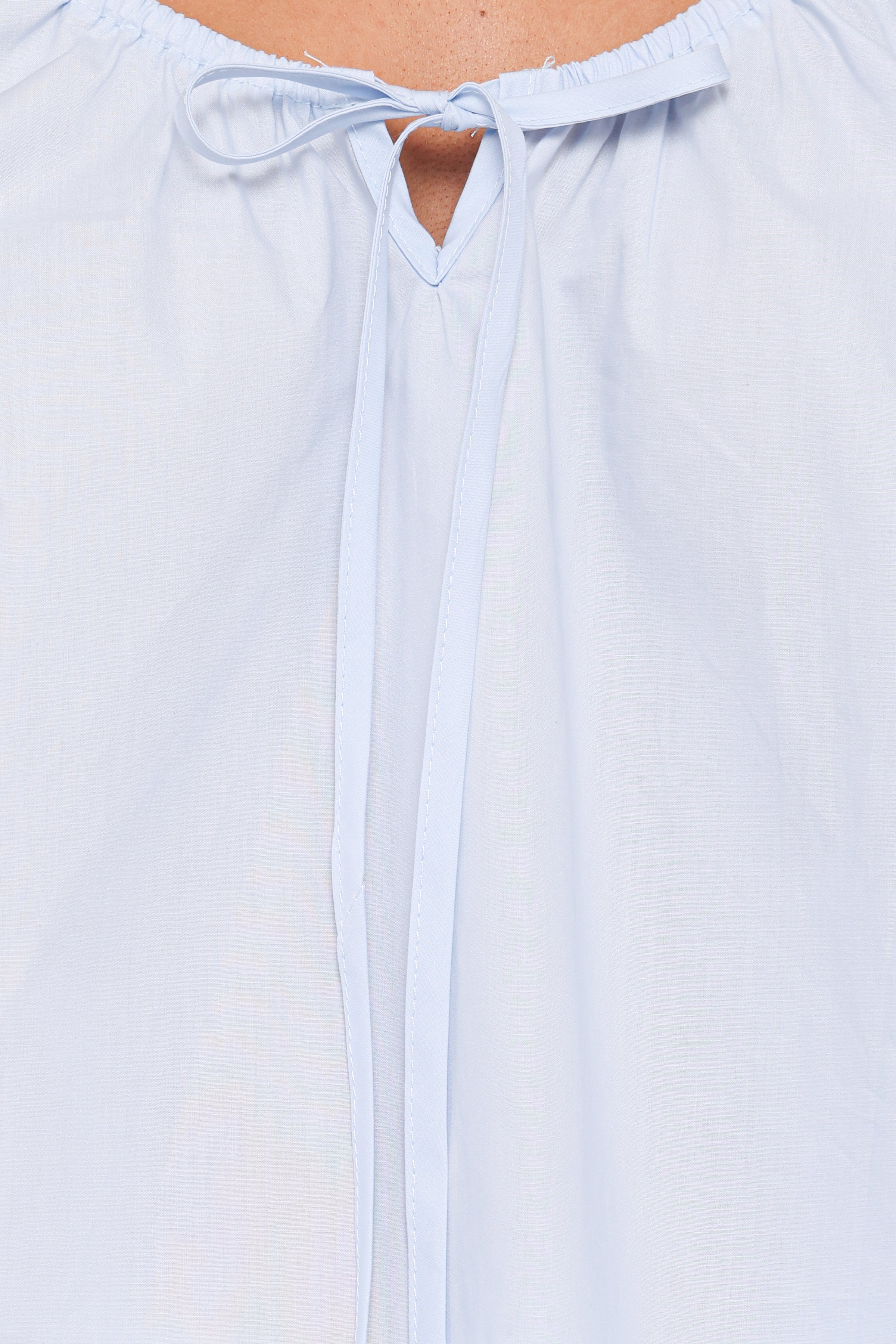 Lawrence Tie Scoop Top - Light Blue