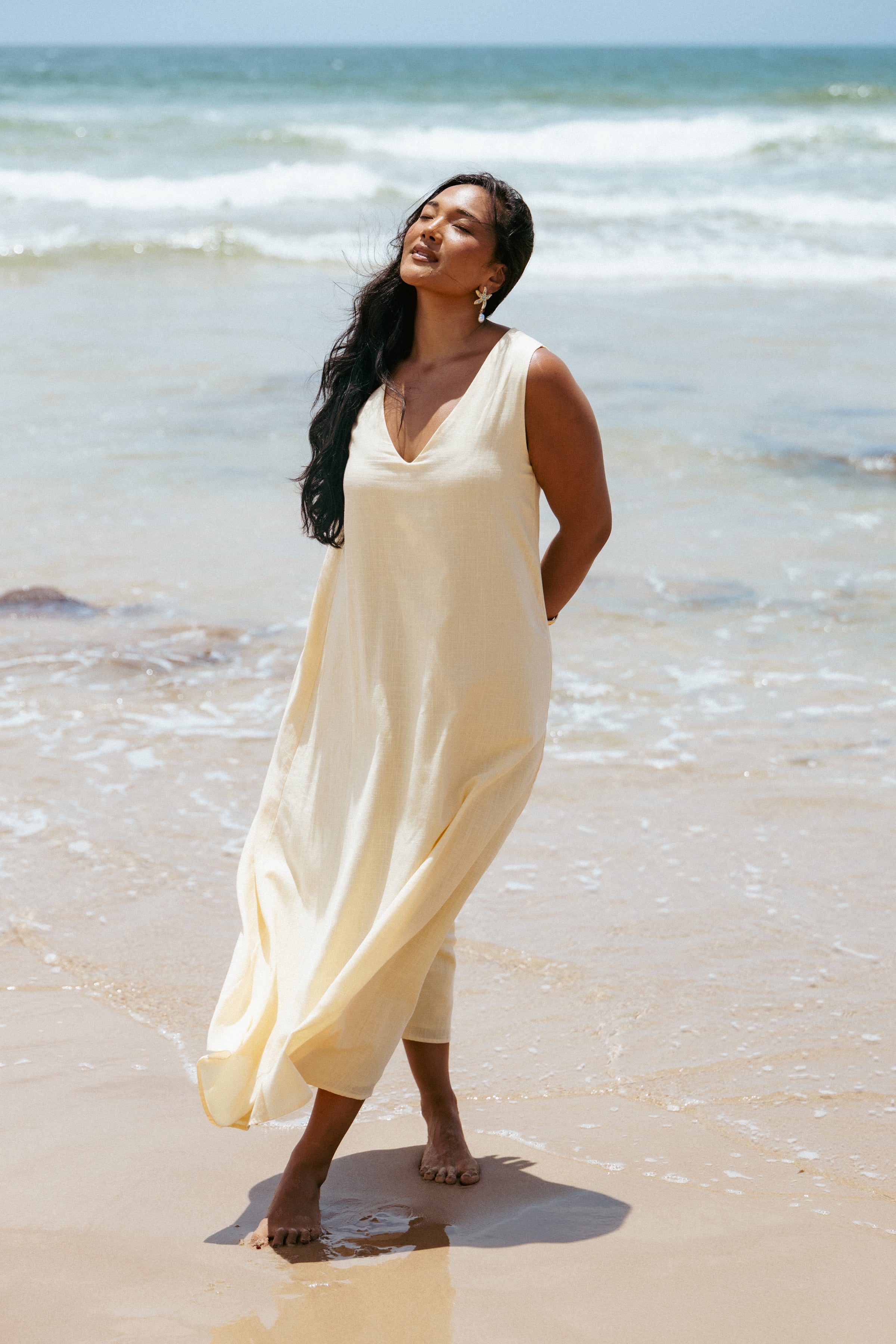 Lia Maxi Dress - Lemon