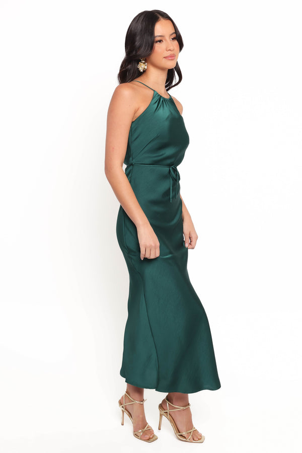 Liana Midi Dress - Emerald Green