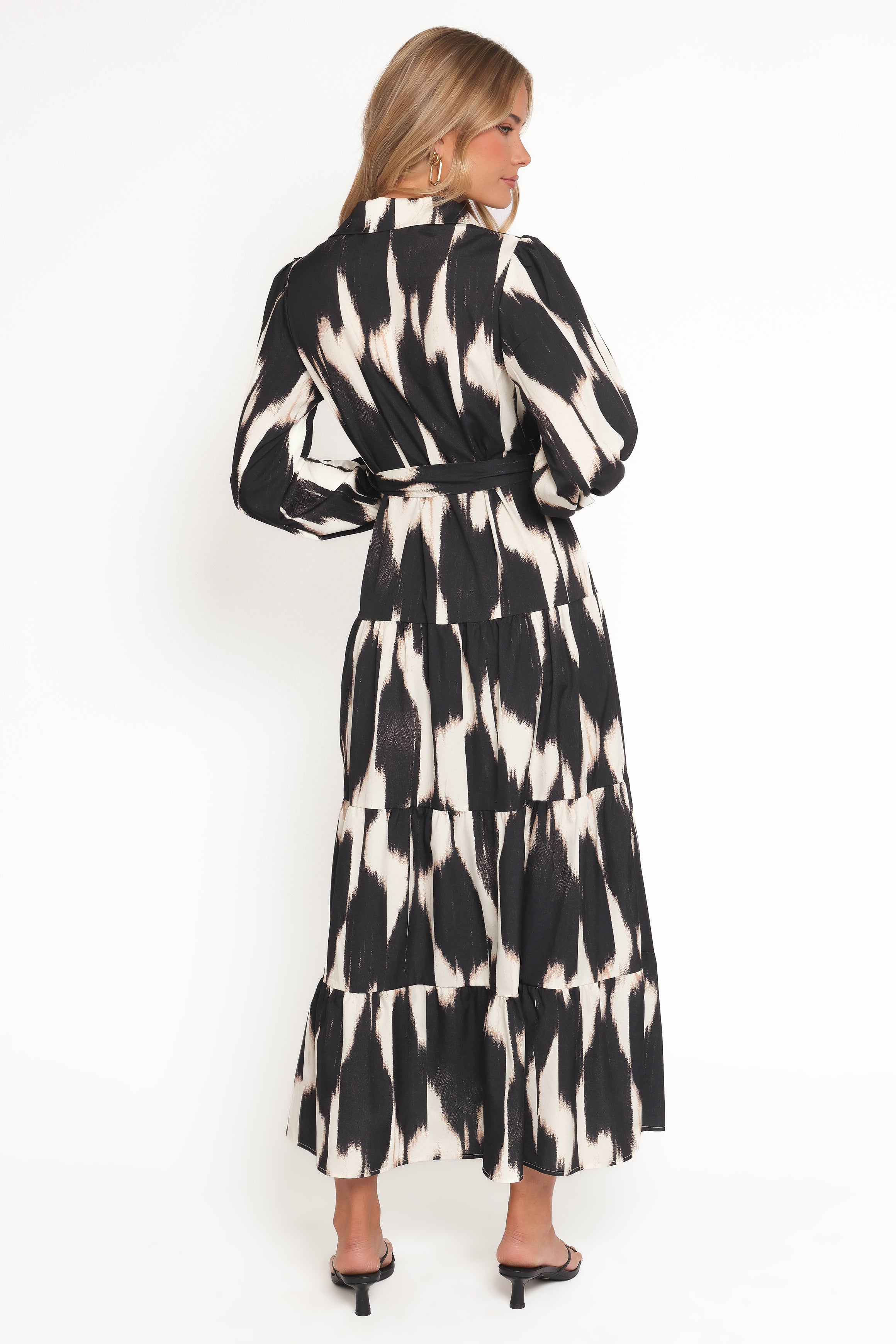 Lincoln Long Sleeve Maxi Dress - Black Print