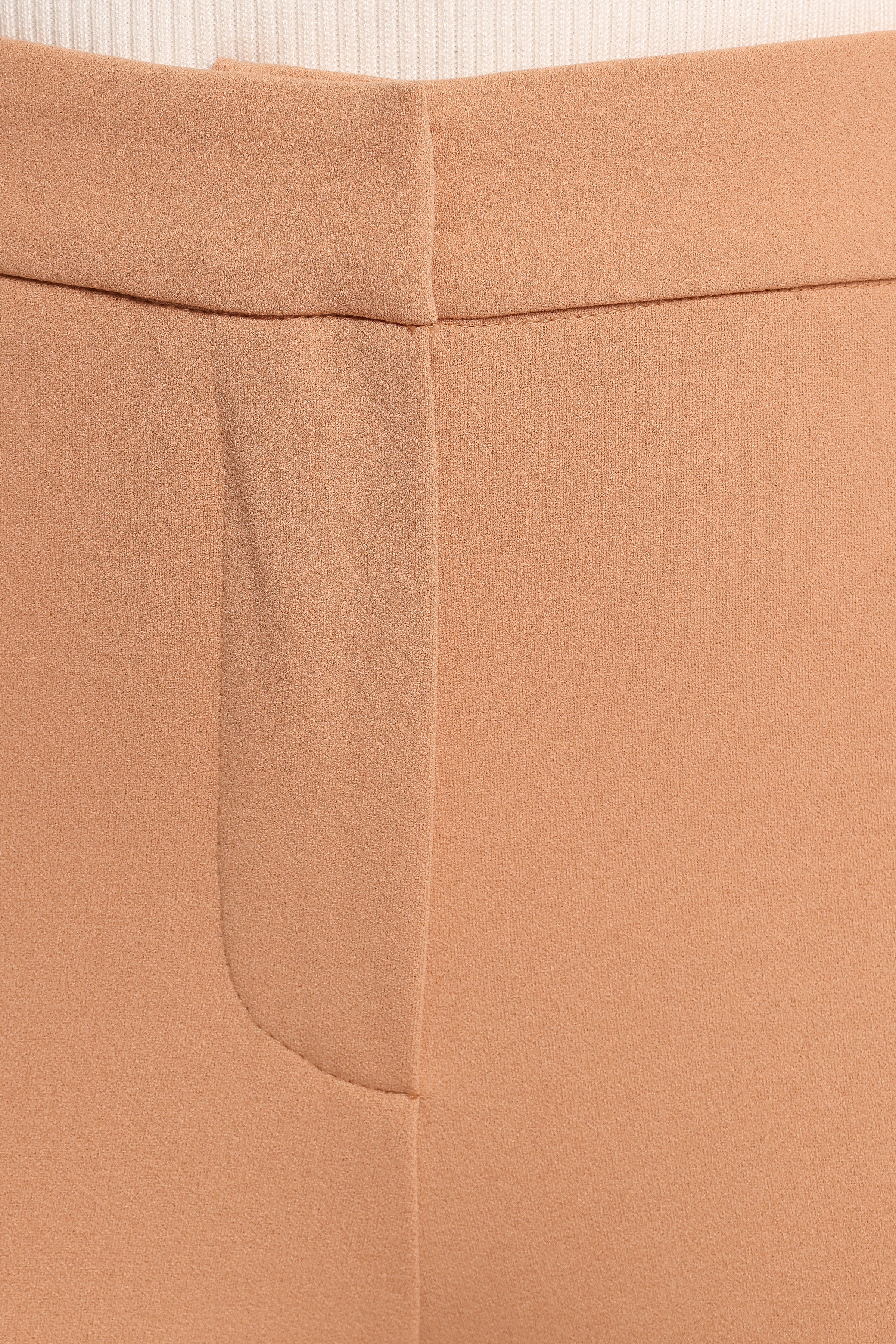 Liora Flat Front Knit Pants - Mocha