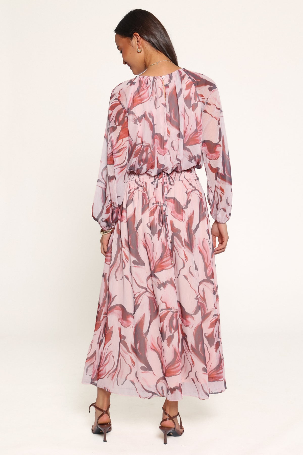 Lorei Chiffon Skirt Set - Pink Petal