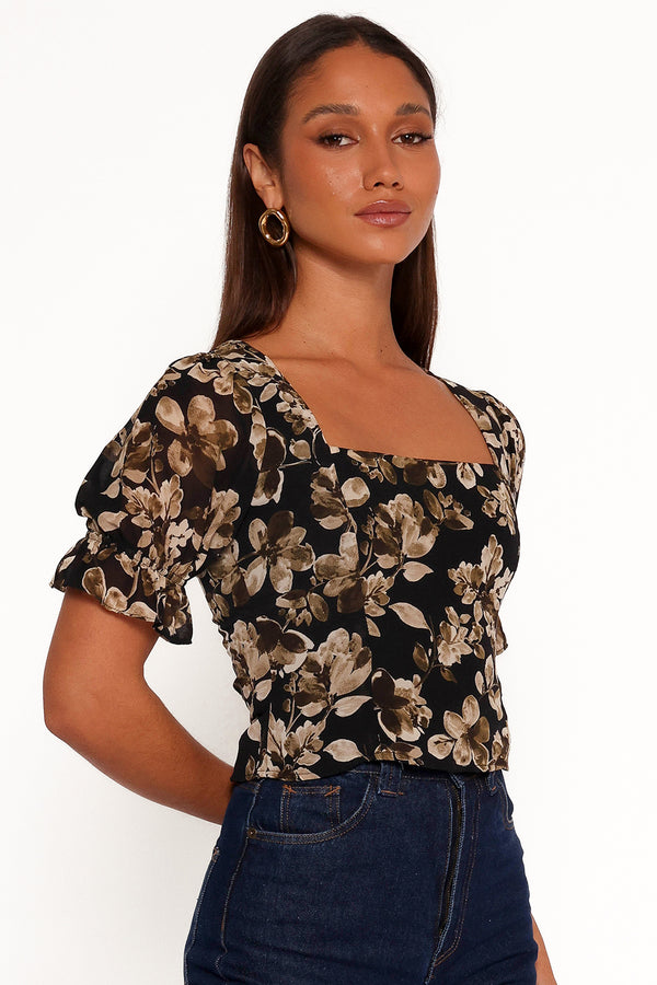 Lucie Top - Midnight Taupe