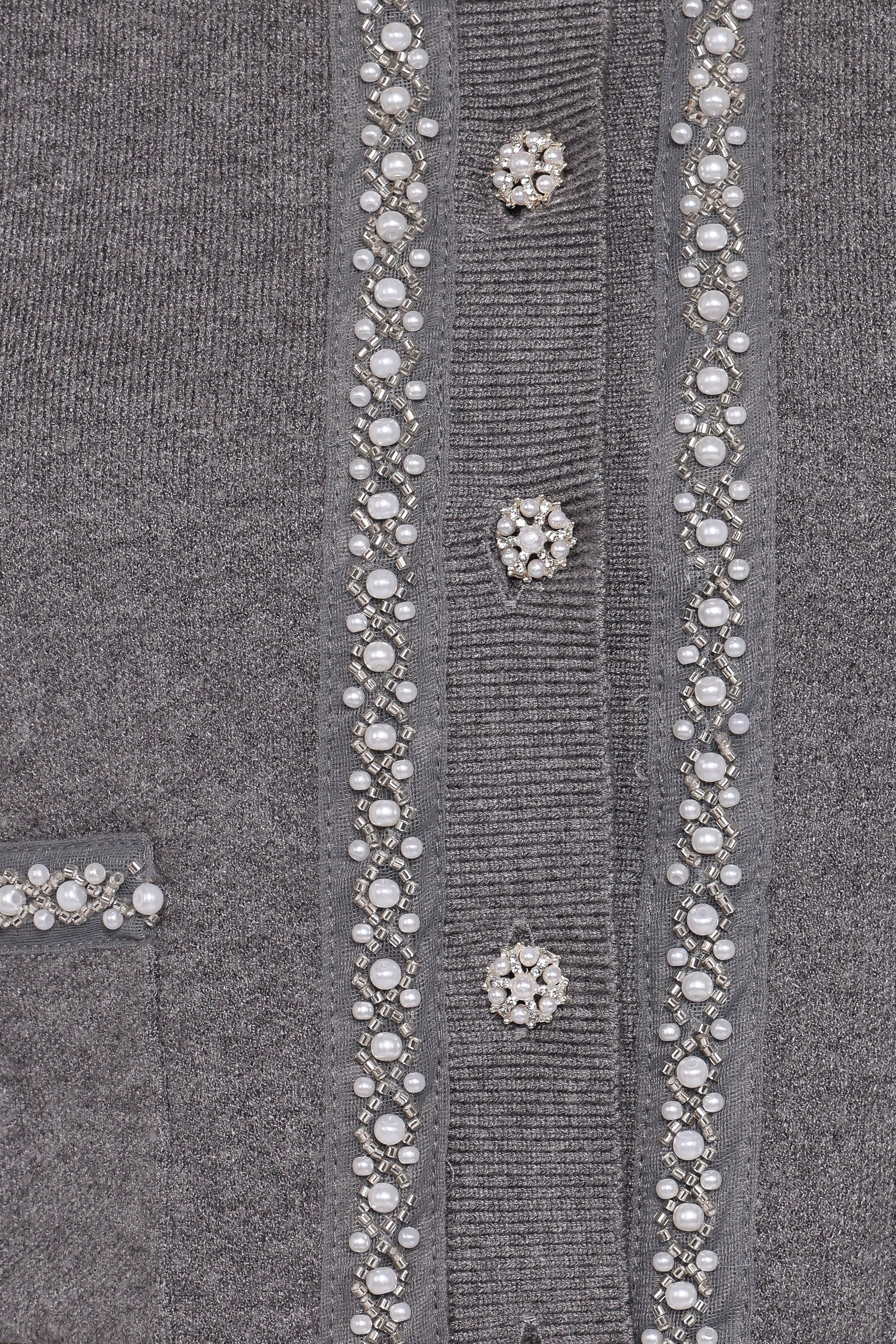 Lumi Pleated Skirt Sweater Set - Grey