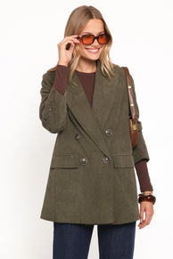 Madi Corduroy Blazer - Olive