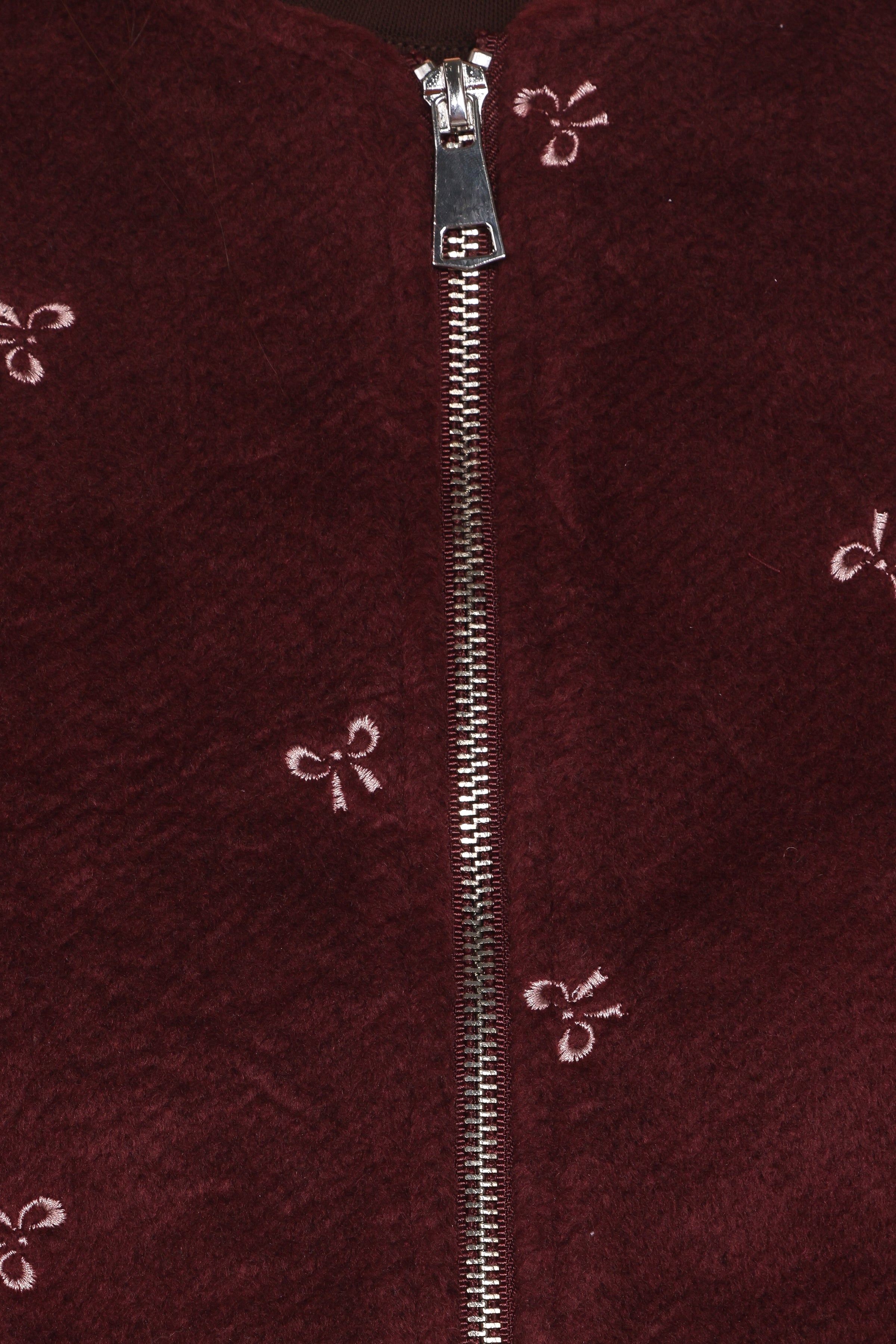 Marla Cropped Bomber - Cherry