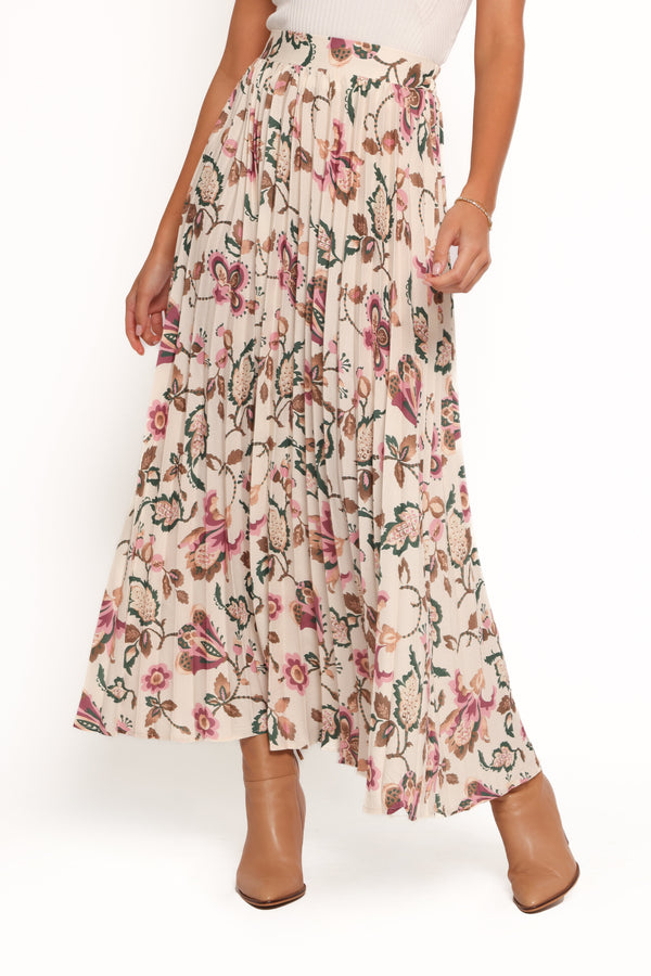 Michael Pleated Midi Skirt - Paisley Floral