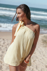 Miffy One Shoulder Romper - Yellow