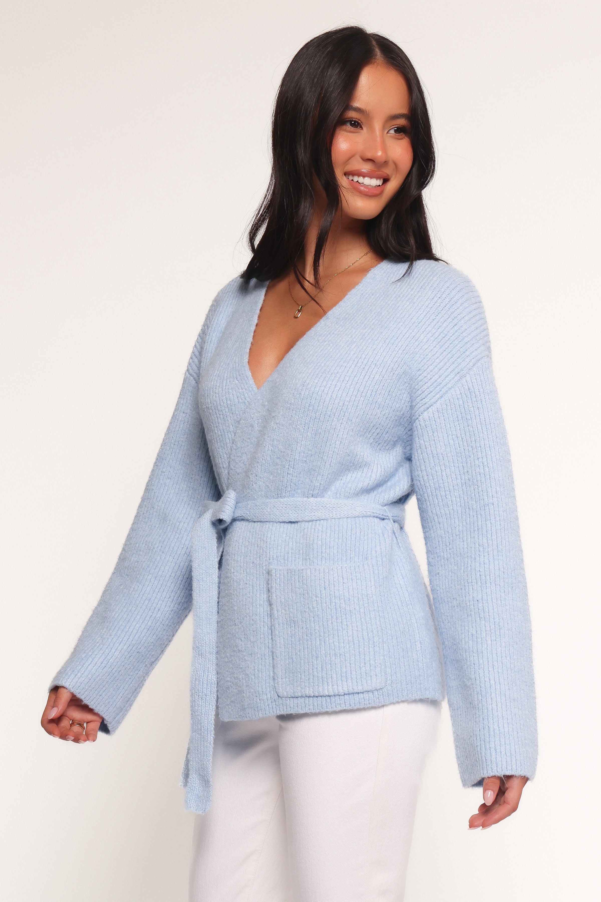 Mika Wrap Cardigan - Blue