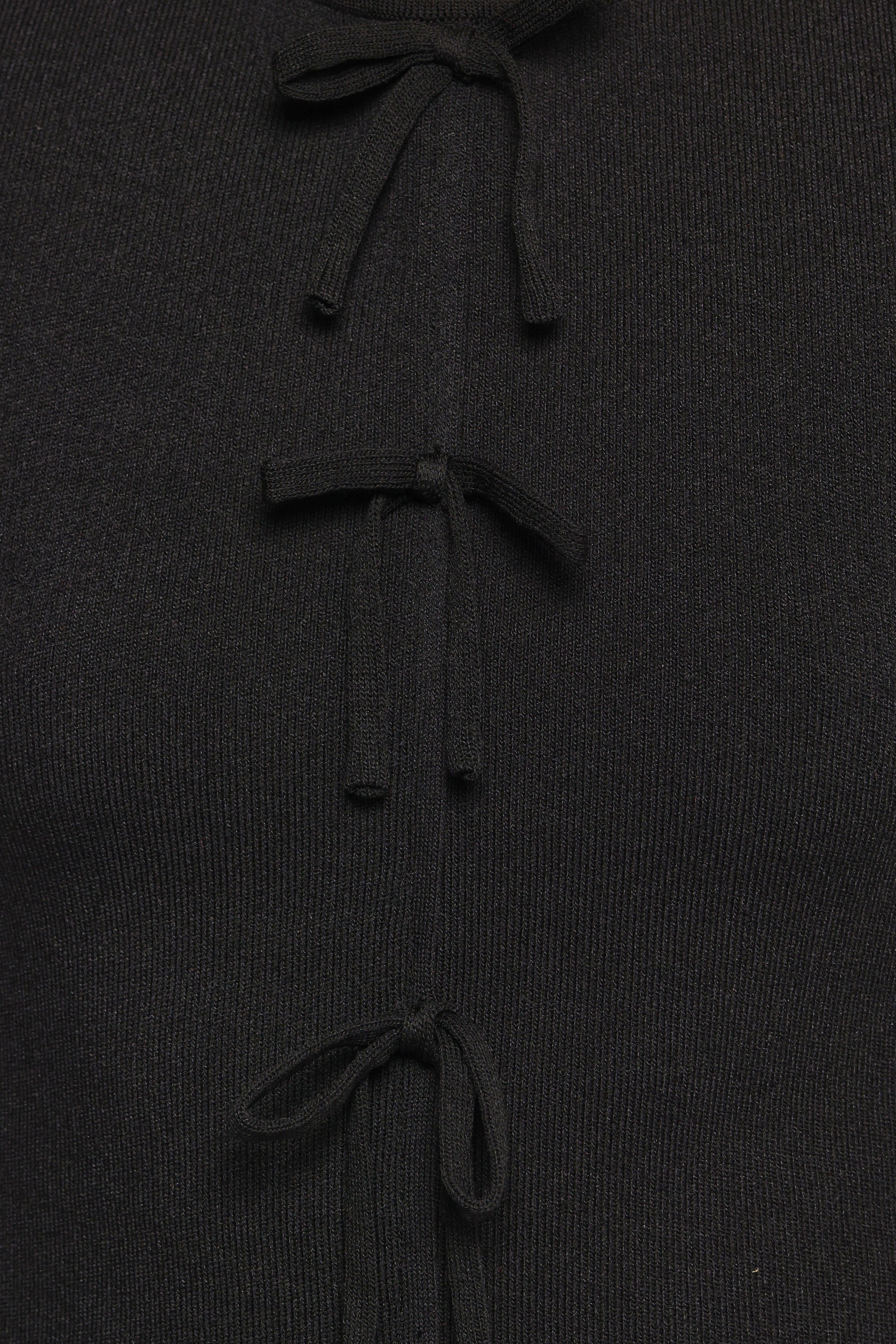 Milani Bow Knitted Top - Black