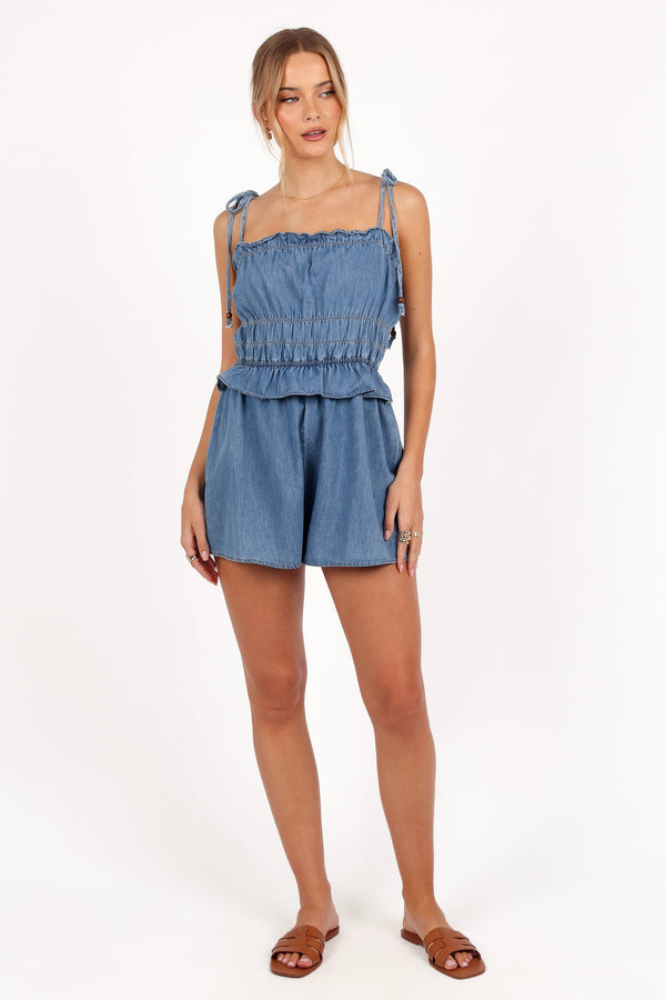 Miller Romper - Light Indigo