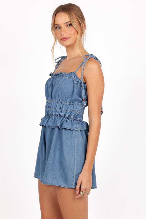 Miller Romper - Light Indigo