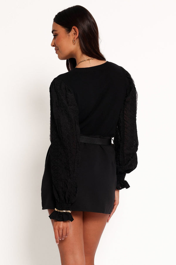 Misah Long Sleeve Top - Black