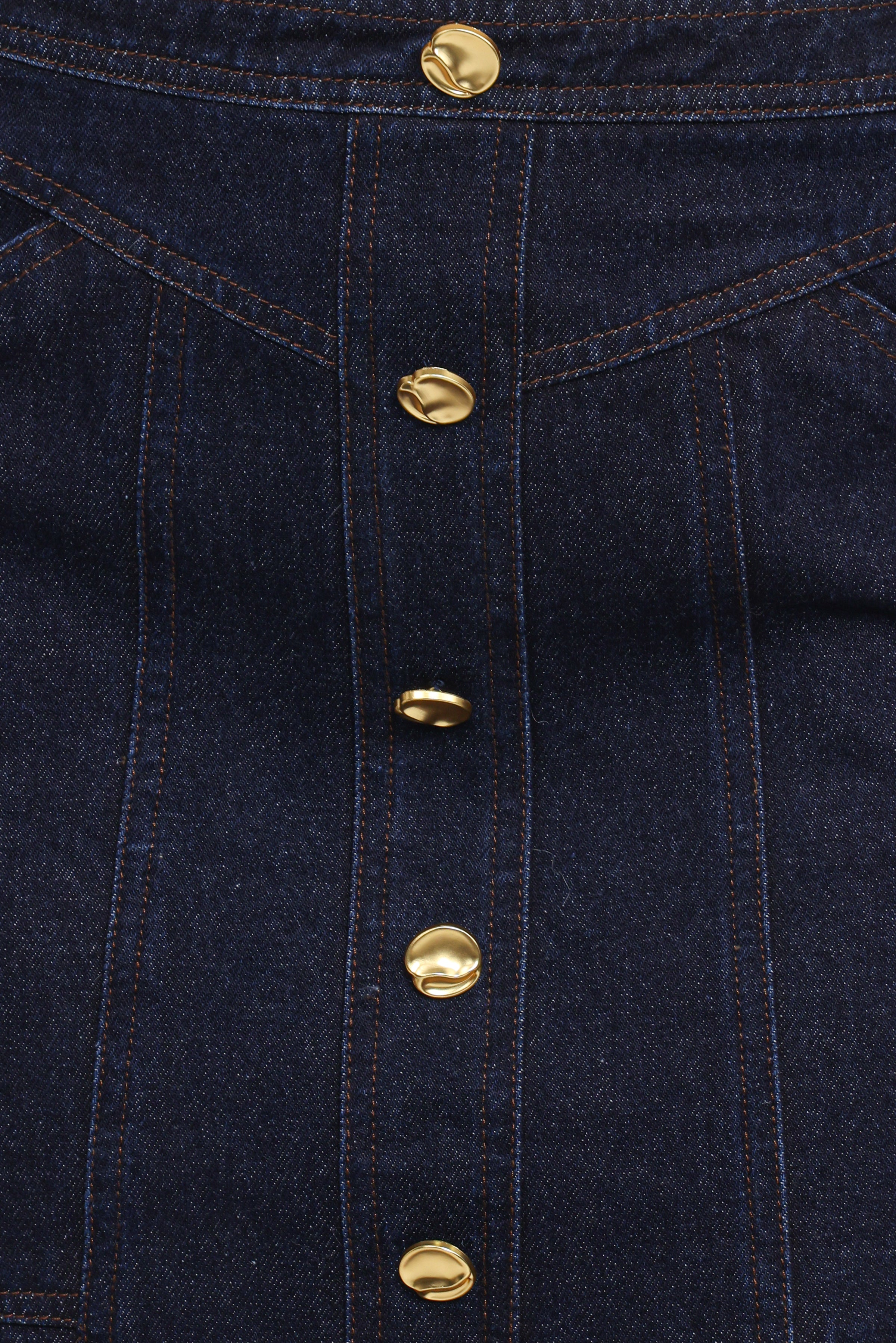 Narla Mini Skirt - Dark Denim