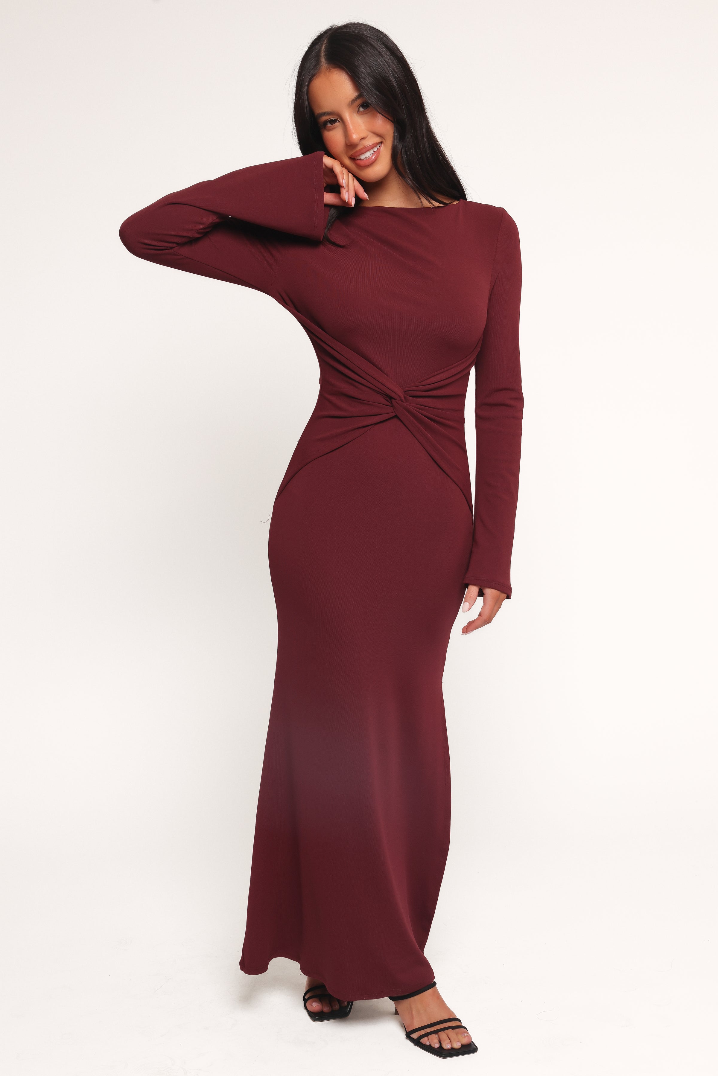 Nash Long Sleeve Dress - Deep Red
