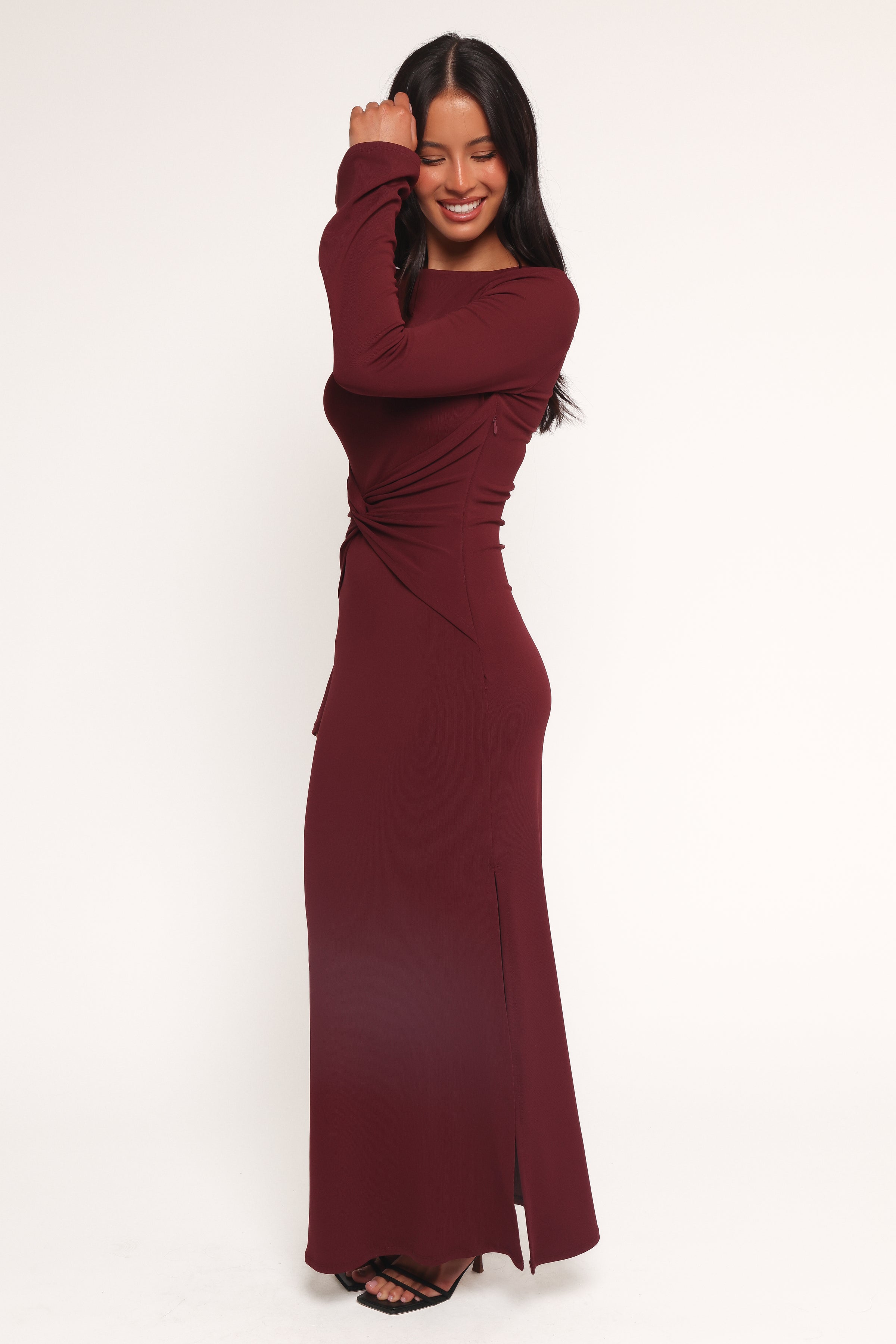 Nash Long Sleeve Dress - Deep Red