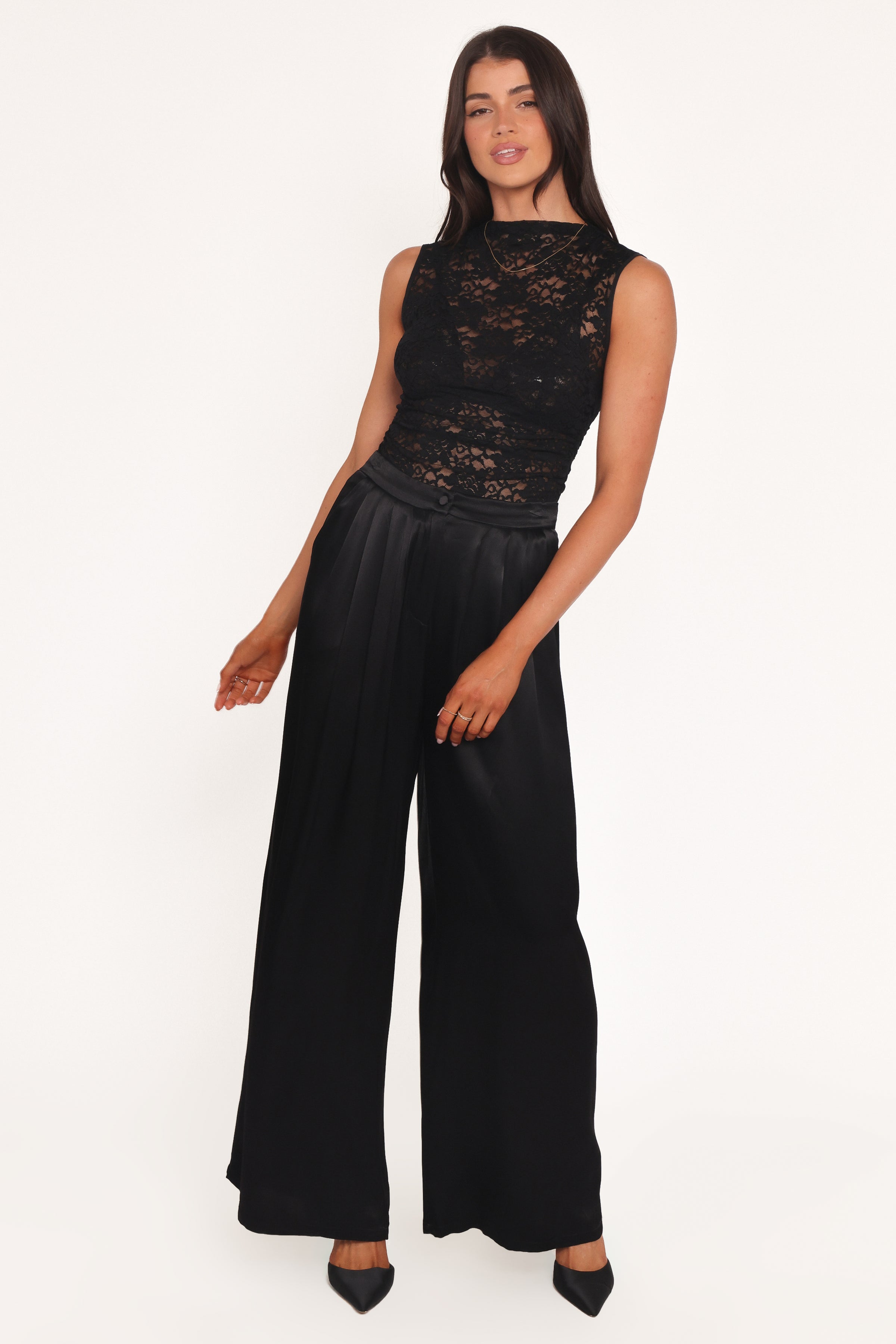 Nissa Lace Top - Black