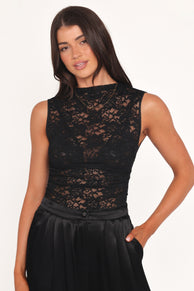 Nissa Lace Top - Black