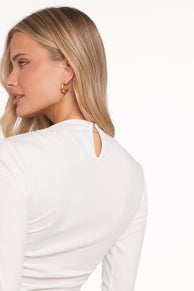 Nissa Long Sleeve Top - White