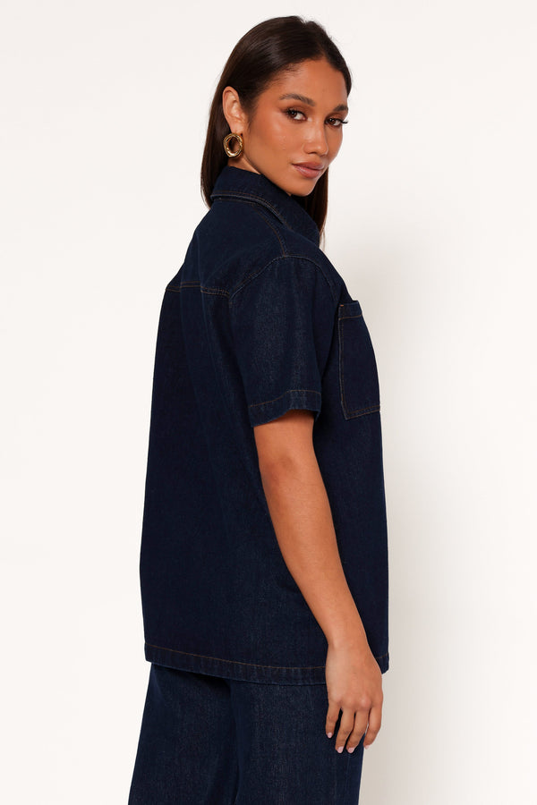 Nolan Denim Shirt - Dark Denim