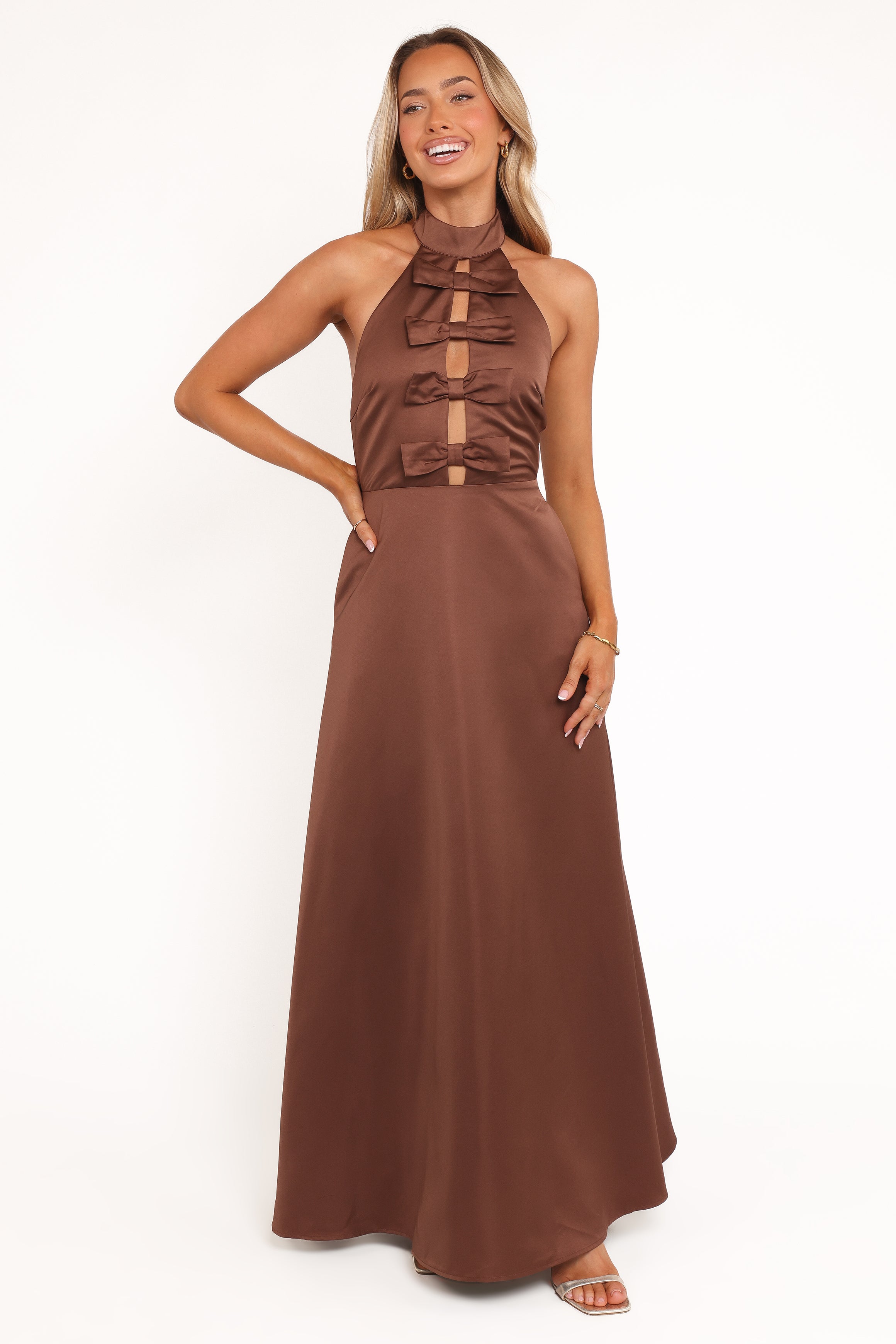 Norva Maxi Dress - Brown