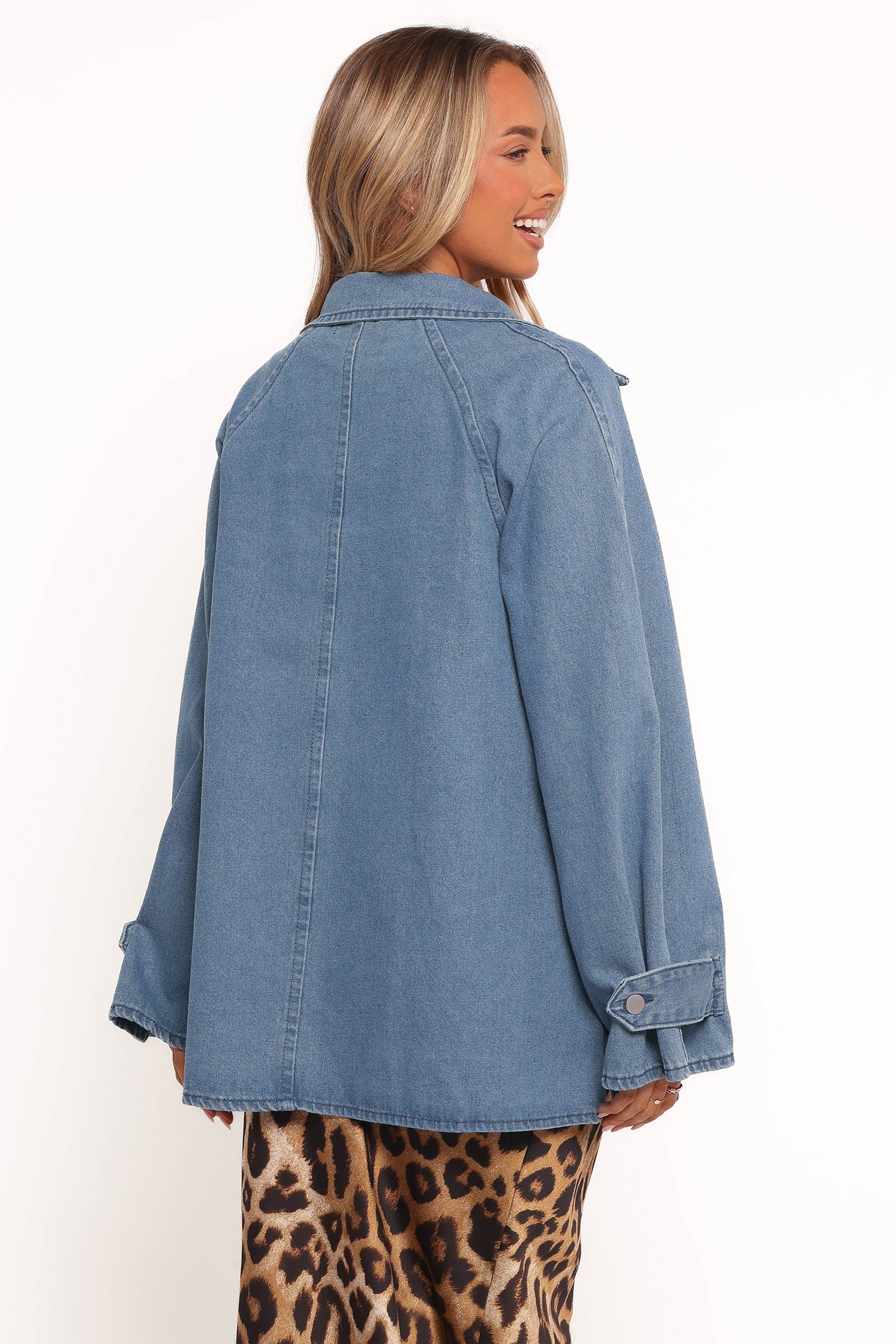 Novan Oversized Shacket - Denim