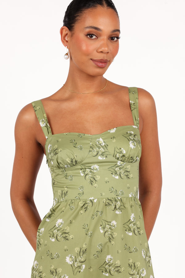 Paisley Midi Dress - Sage Botanica