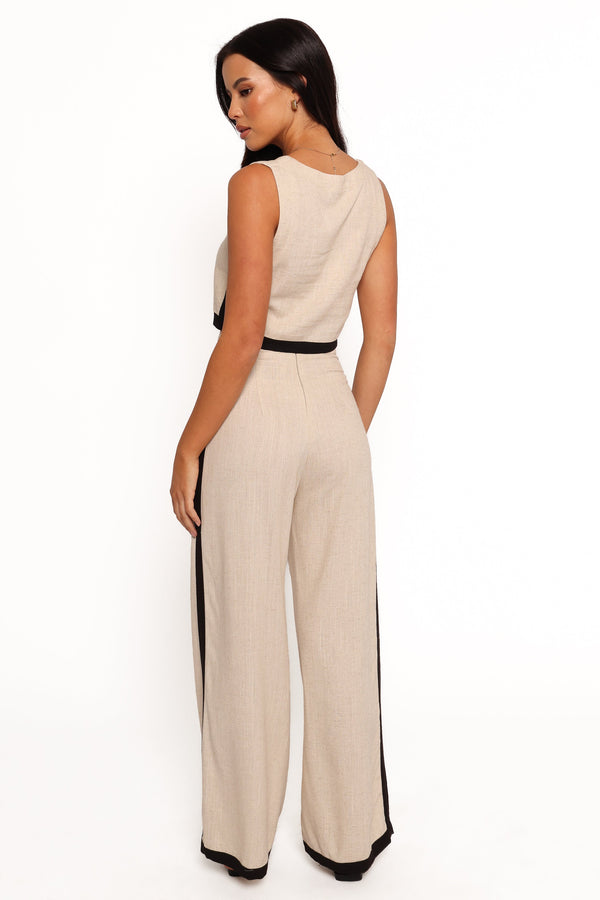 Phoebe Pant - Oatmeal Black