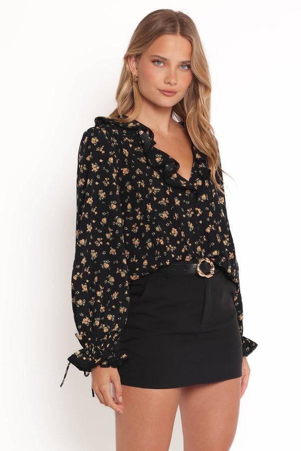 Polli Top - Black Floral