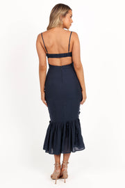 Posedly Midi Dress - Navy