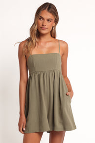 Quinley Romper - Olive