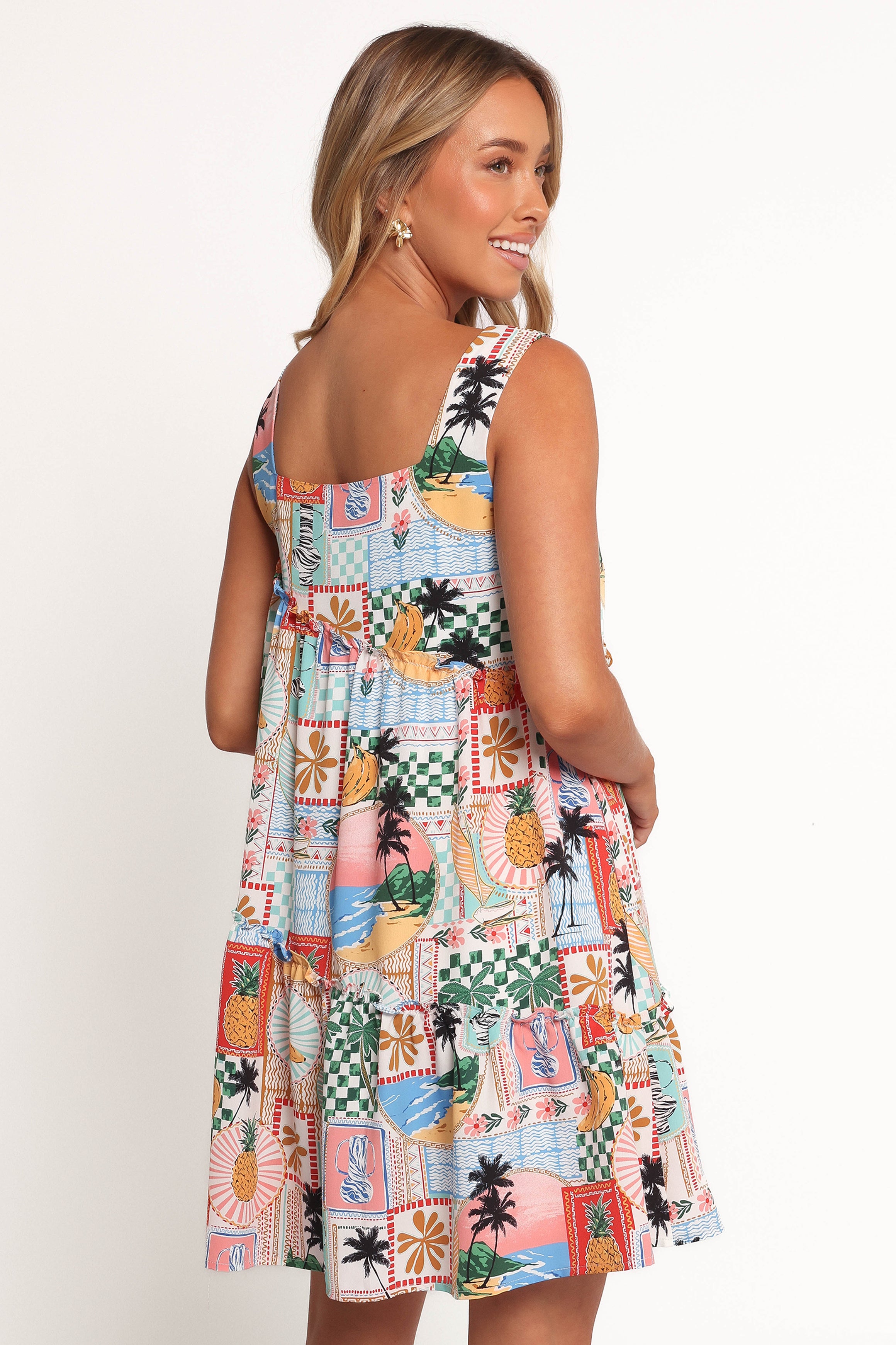 Rafaela Mini Dress - Off White Multi