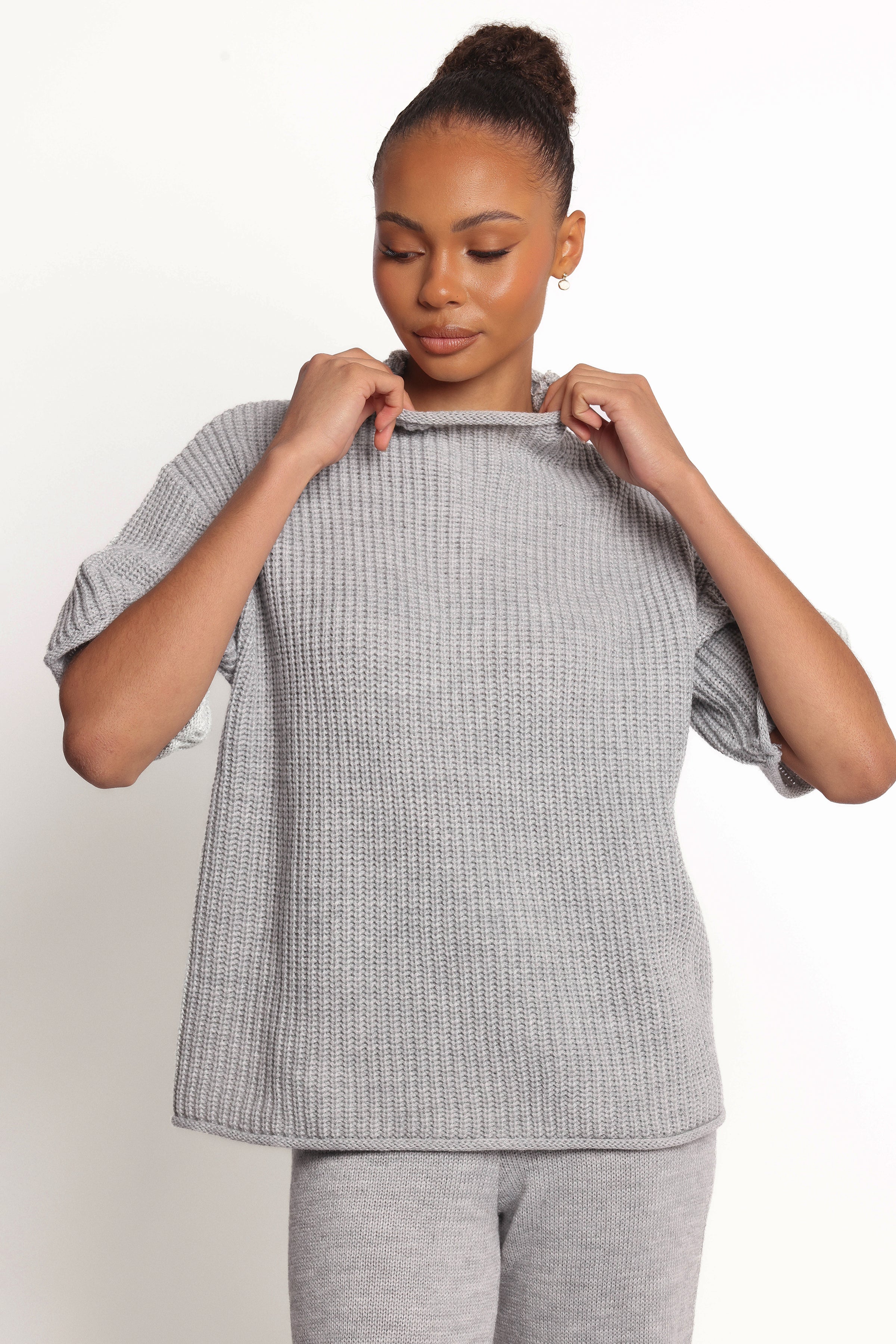 Remii Knit Pant Set - Grey