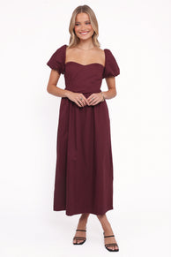 Remira Midi Dress - Cherry