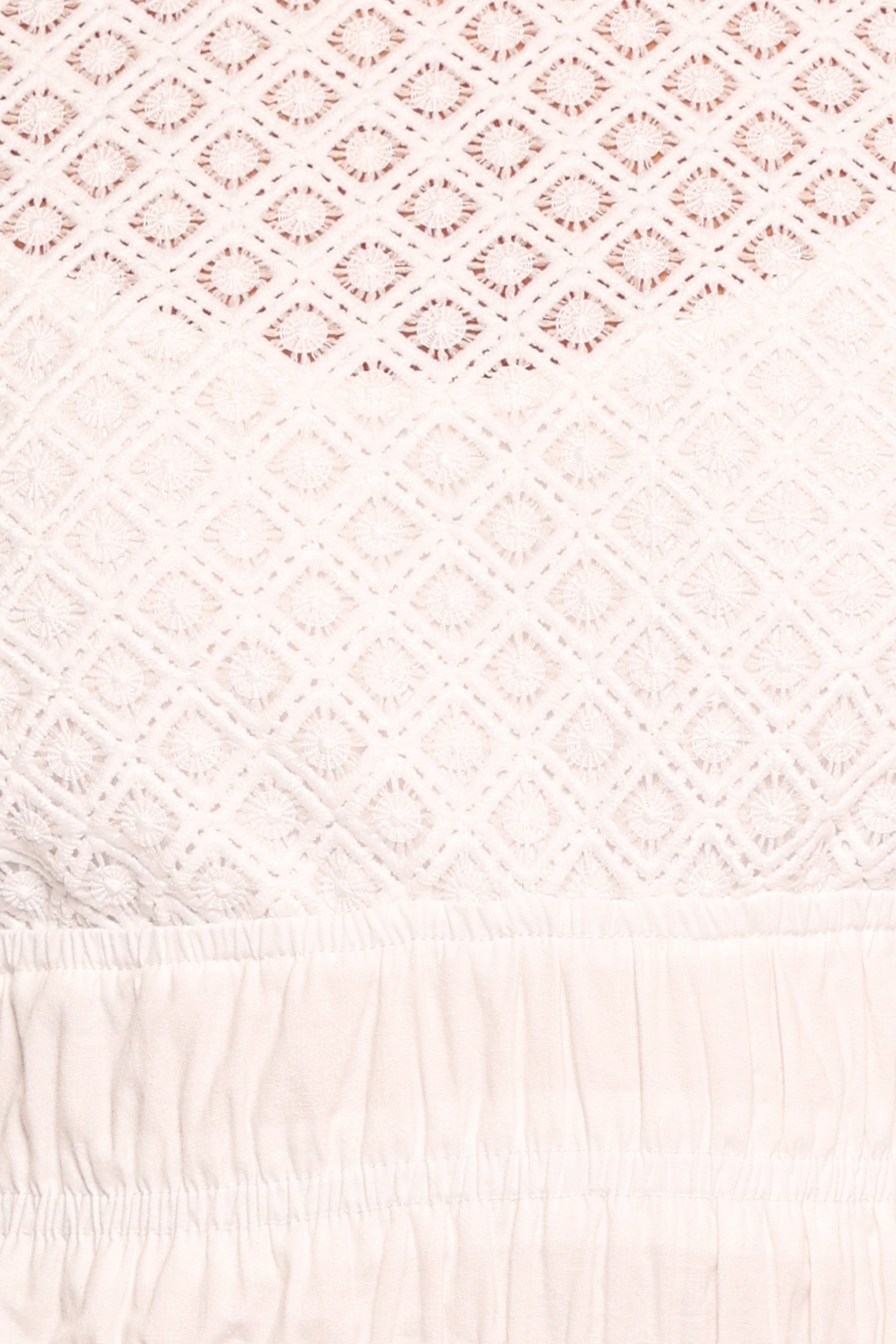 Riven Shirred Top - White