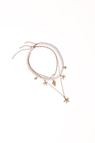 Riviera Necklace - Gold/Pearl