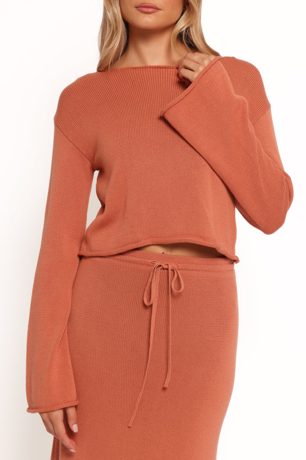 Rooney Knit Sweater - Cinnamon