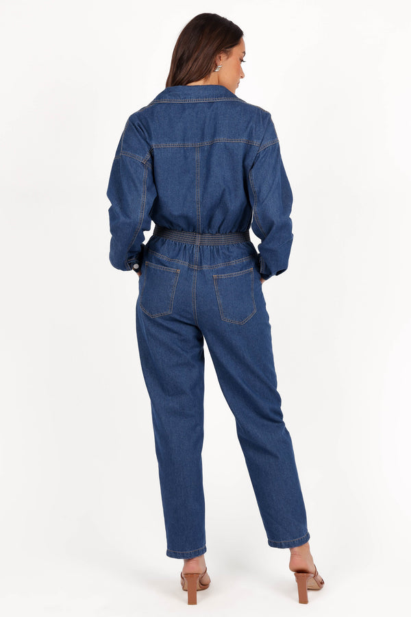 Rosa Denim Jumpsuit - Dark Denim